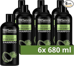 TRESemmé Nourish Coconut Shampoo for hydrated, soft & smooth hair with coconut essence 6x 680 ml