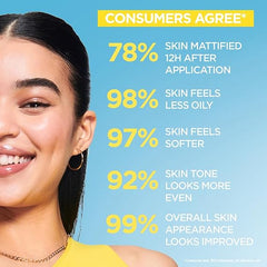Garnier Sunscreen, With SPF50, Anti Imperfection Fluid, Prevents & Corrects Sun Damage, Invisible and Matte Finsih, Pure Active BHA + Niacinamide Daily UV, 40ml