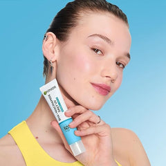 Garnier Sunscreen, With SPF50, Anti Imperfection Fluid, Prevents & Corrects Sun Damage, Invisible and Matte Finsih, Pure Active BHA + Niacinamide Daily UV, 40ml
