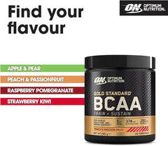 Optimum Nutrition Gold Standard BCAA Train + Sustain, Amino Acids Pre Workout Powder, Sports Drink with Vitamin C, Zinc, Magnesium and Electrolytes, Peach & Passionfruit Flavour, 28 Servings, 266 g