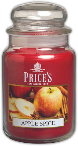 Price's - Apple Spice Large Jar Candle - Sweet, Delicious, Quality Fragrance - Long Lasting Scent - Up to 150 Hour Burn Time