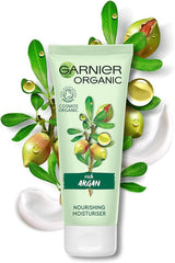 SkinActive Face Garnier Organic Argan Nourishing Daily Face Moisturiser Day Cream for Dry and Sensitive Skin, Aloe Vera,s 50 ml