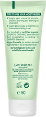 SkinActive Face Garnier Organic Argan Nourishing Daily Face Moisturiser Day Cream for Dry and Sensitive Skin, Aloe Vera,s 50 ml