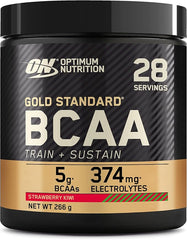 Optimum Nutrition -Gold Standard BCAA Train + Sustain, Amino Acids Pre Workout Powder, Sports Drink with Vitamin C, Zinc, Magnesium and Electrolytes, Strawberry Kiwi Flavour, 28 Servings, 266 g