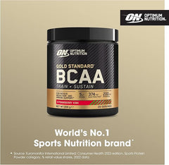 Optimum Nutrition -Gold Standard BCAA Train + Sustain, Amino Acids Pre Workout Powder, Sports Drink with Vitamin C, Zinc, Magnesium and Electrolytes, Strawberry Kiwi Flavour, 28 Servings, 266 g