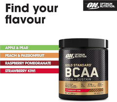 Optimum Nutrition -Gold Standard BCAA Train + Sustain, Amino Acids Pre Workout Powder, Sports Drink with Vitamin C, Zinc, Magnesium and Electrolytes, Strawberry Kiwi Flavour, 28 Servings, 266 g