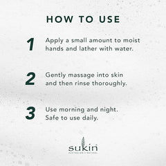 Sukin Sensitive Cleansing Gel 125ml - with a blend of Green Tea, Cucumber & Avocado oil; cruelty free & vegan friendly - soap-free, gentle, non-drying cleanser to remove impurities and excess oils.