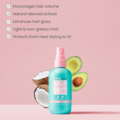 HAIR BURST Multipurpose Elixir Hair Mist Spray -Volumising Mist with Cloudberry, Pea Sprout & Polymers – UV Protection, Enhances Gloss, Hydration & Strength - Prevent Breakage, Non-Greasy