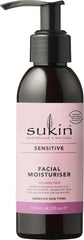Sukin Sensitive Facial Moisturiser 125ml - with essential oils; cruelty free & vegan friendly -fast-absorbing to reduce the likelihood of a reaction for dry skin.