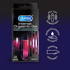 Durex Intense Orgasmic Gel Lube, 10ml (3 Pack, 30ml), Water Based, Condom and Toy Compatible