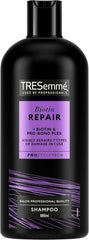 TRESemmé Biotin Repair Shampoo visibly repairs 7 types of damage in one use for dry, damaged hair 6x 680 ml