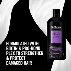TRESemmé Biotin Repair Shampoo visibly repairs 7 types of damage in one use for dry, damaged hair 6x 680 ml
