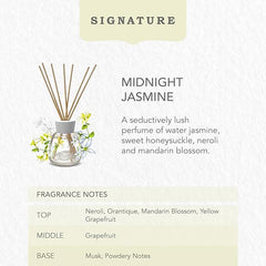 Yankee Candle Signature Reed Diffuser Refill | Midnight Jasmine | 200ml | Up to 20 Weeks of Fragrance | Perfect Gifts for Women