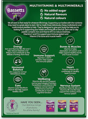 Bassetts Vitamins Man Multivitamins & Multiminerals Blackcurrant Flavour 30 Gummy Pastilles