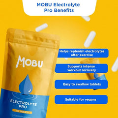 Mobu-Electrolyte Pro 120 Tablets with Potassium, Calcium, Magnesium and Sodium | Salt Replacement, Cramp & Hydration Recovery