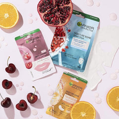 Garnier Sheet Masks Ultimate Face Collection, Set of Sheet Masks for Face, Eyes and Lips, With Natural Plant Extracts, Hyaluronic Acid Serum and Vegan Tissue, SkinActive, 6 Pieces