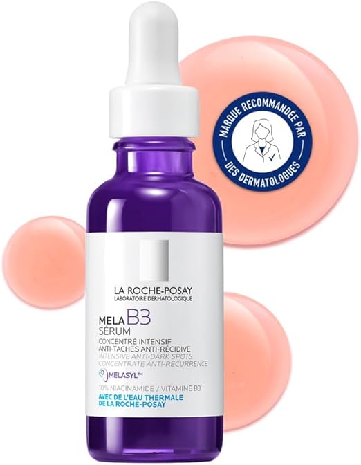 La Roche-Posay Mela B3 Serum, Dark Spot Corrector With Anti-Aging Melasyl + 10% Niacinamide, Discoloration Correcting Serum for Sun Spots, Age Spots & Post-Acne Marks, Long-Lasting Results, 30ML