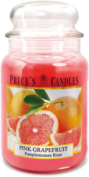 Price's - Pink Grapefruit Large Jar Candle - Sweet, Delicious, Quality Fragrance - Long Lasting Scent - Up to 150 Hour Burn Time