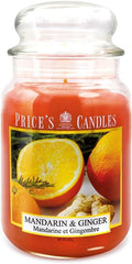 Price's - Mandarin & Ginger Large Jar Candle - Sweet, Delicious, Quality Fragrance - Long Lasting Scent - Up to 150 Hour Burn Time