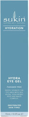 Sukin Hydration Hydra Eye Gel fragrance-free water gel 30ml - with Sea Algae & Hyaluronic Acid; cruelty free & vegan friendly - provides the delicate eye area with moisture.