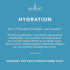Sukin Hydration Hydrafusion Night Cream 60ml - with Bio Marine Blend; cruelty free & vegan friendly - provides deep hydration lasting for 72 hours.