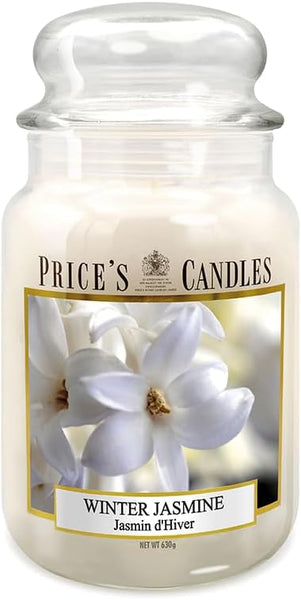 Price's - Winter Jasmine Large Jar Candle - Sweet, Delicious, Quality Fragrance - Long Lasting Scent - Up to 150 Hour Burn Time