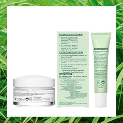 Garnier Organic Lavandin Set: Anti-Age Day Cream, Smooth & Glow Facial Oil and Anti-Age Eye Cream for Healthy Glowing Skin - Suitable for Dry & Sensitive Skin