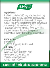 A.Vogel Echinaforce Echinacea Tablets relieves Cold & flu Symptoms by strengthening the Immune System, 120 Tablets