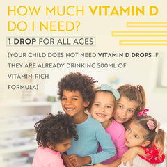 Nutravita Baby Vitamin D Drops for Infants & Children 60ml – Healthy Immune System, Normal Growth & Development of Bones in Kids - 400 IU or 10mcg per Drop (2000 Drops Per Bottle) - Sugar Free