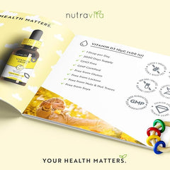 Nutravita Baby Vitamin D Drops for Infants & Children 60ml – Healthy Immune System, Normal Growth & Development of Bones in Kids - 400 IU or 10mcg per Drop (2000 Drops Per Bottle) - Sugar Free