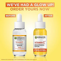 Garnier SkinActive Vitamin C Day Serum, Anti-Dark Spot and Brightening Face Serum for All Skin Types, 30 ml
