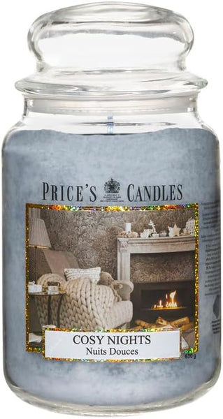 Price's - Cosy Nights Large Jar Candle - Sweet, Delicious, Quality Fragrance - Long Lasting Scent - Up to 150 Hour Burn Time