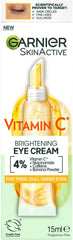Garnier Eye Cream, With 4% Vitamin C, Brightening Eye Treatment For Dark Circles, Prevents Under Eye Bags And Puffiness, Vitamin C*, 15ml