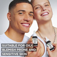 Garnier Skinactive 4% AHA + BHA (Salicylic Acid) & Niacinamide Charcoal Serum, Resurface & Smooth Skin Texture, Improve Appearance Of Marks & Blemishes, Suitable for Sensitive Skin, 30ml