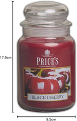 Price's - Black Cherry Large Jar Candle - Sweet, Delicious, Quality Fragrance - Long Lasting Scent - Up to 150 Hour Burn Time
