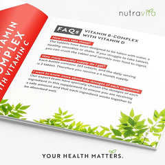 Nutravita Super Vitamin B Complex - 365 High Strength Tablets (6 Month Supply) - All 8 B Vitamins B1-B2-B3-B5-B6-B12, Biotin, Folic Acid with Vitamin C - Reduces Tiredness & Fatigue