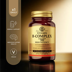 Solgar-Vitamin B-Complex ''50'' High Potency Vegetable Capsules