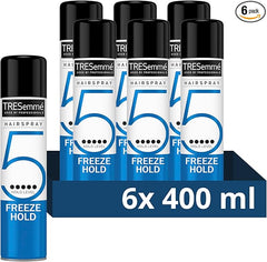 TRESemmé Freeze Hold Hairspray 24-hour frizz control for an ultimate strength finish 6x 400 ml