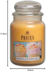 Price's - Vanilla Cupcake Large Jar Candle - Sweet, Delicious, Quality Fragrance - Long Lasting Scent - Up to 150 Hour Burn Time