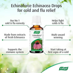 A.Vogel Echinaforce Echinacea Drops | Relieves Cold & Flu Symptoms by Supporting the Immune System | 50ml
