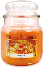 Price's - Amber Medium Jar Candle - Sweet, Delicious, Quality Fragrance - Long Lasting Scent - Up to 90 Hour Burn Time - Ideal for All Occasions
