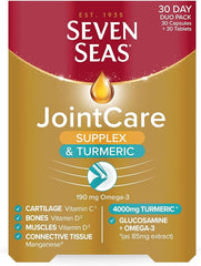 Seven Seas JointCare Supplex & Turmeric, With Glucosamine, Omega-3, Vitamins C and D, Manganese, Food Supplements, 30-Day Pack,packaging may vary