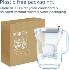BRITA Style Water Filter Jug Grey (2.4L) incl. 1x MAXTRA PRO All-in-1 cartridge - fridge-fitting design jug with smart LED-LTI and Flip-Lid - now in sustainable Smart Box packaging
