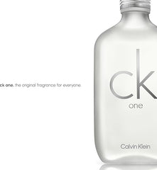 CALVIN KLEIN CK One - Unisex Eau de Toilette for All - Citrus & Aromatic Fragrance with Notes of Green Tea, Nutmeg and Musk - Medium Longevity
