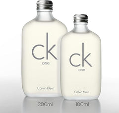 CALVIN KLEIN CK One - Unisex Eau de Toilette for All - Citrus & Aromatic Fragrance with Notes of Green Tea, Nutmeg and Musk - Medium Longevity