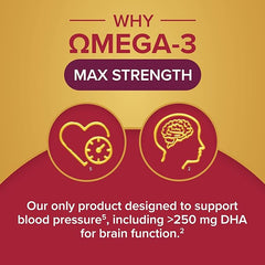 Seven Seas Omega-3 Fish Oil, Max Strength, Omega 3 + Vitamin D For Whole Body Health+, 30 Capsules