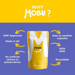 Mobu-Fibre Pro 60 Capsules | Acidophilus, Inulin and Psyllium Husk Complex | Friendly Bacteria Digestion Support