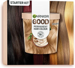 Garnier Good Permanent Hair Dye Premium Starter Kit, 7.0 Almond Creme Dark Blonde, Up To 100% Grey Coverage, 8 Weeks Long-Lasting Colour, No-Drip Application