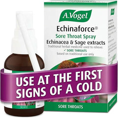 A.Vogel Echinaforce Sore Throat Relief Spray | Use at First Signs of a Cold | Fresh Echinacea & Sage | 136 Sprays