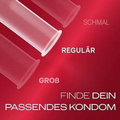 Durex Thin Feel Condoms, Regular Fit, 20s, Secure, Natural Latex, with Silicone Lube, Easy On Shape, More Sensitivity